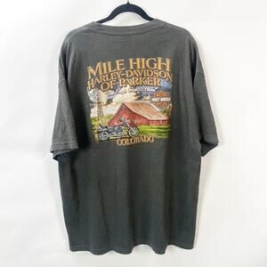 Harley-Davidson Parker CO T-Shirt 2XL Men’s Gray Vintage Bravado Biker Tee